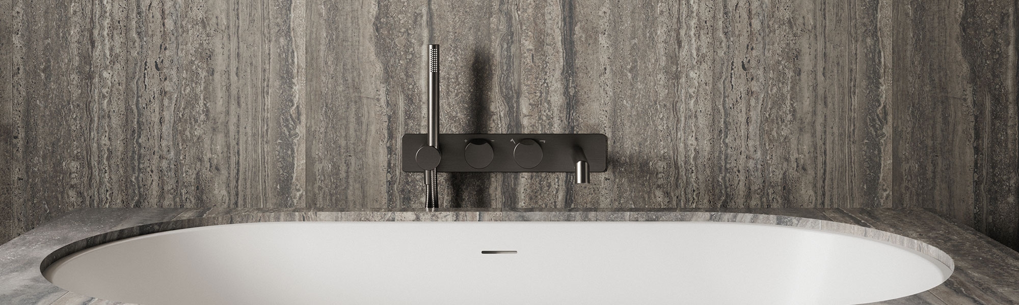 Robinet de bain mural collection Moon par Rubi